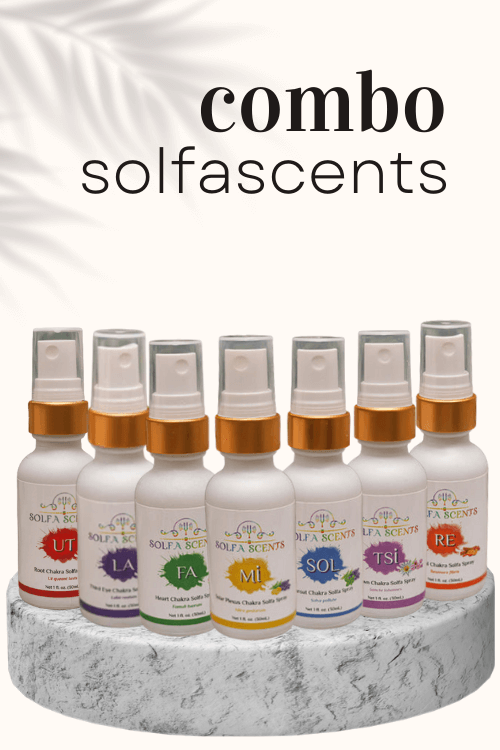 FULL SET includes all SEVEN Solfeggio Frequency Chakra Balancing Fine Mist Sprays. 30mL bottles each.